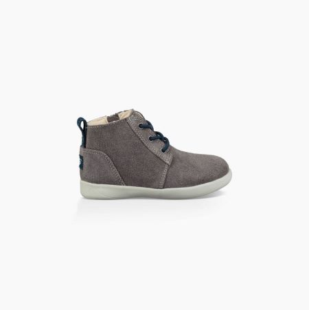 UGG Kristjan Chukka Deep Grey Boots for Kids (ELAV09583)